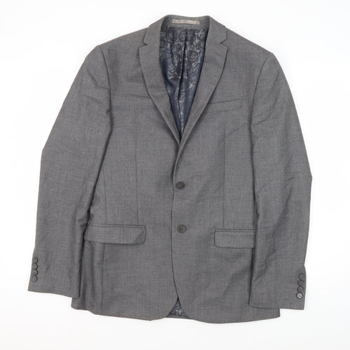 Scott & Taylor Men's Grey Slim Blazer 38R