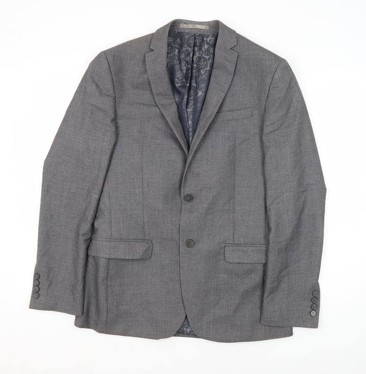 Scott & Taylor Men's Grey Slim Blazer 38R