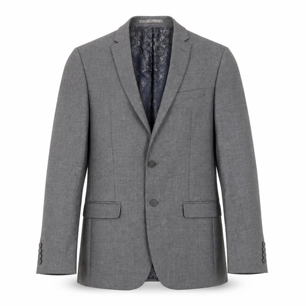 Front view of Scott & Taylor Men's Grey Slim Blazer 38R