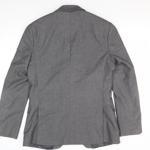 Scott & Taylor Men's Grey Slim Blazer 38R