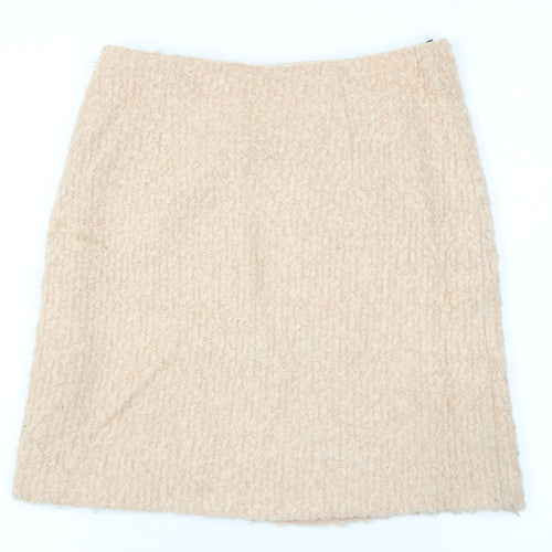 Marks and Spencer Women Beige Pencil Skirt Size 8