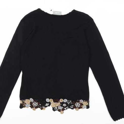 Wallis Women's Black V-Neck Cardigan Size 14