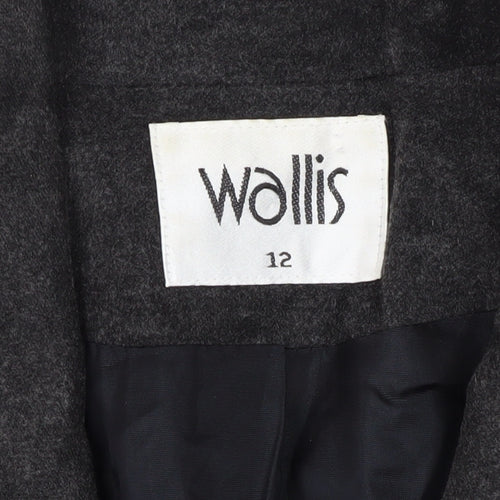 Wallis Women's Black Long Coat Size 12 Business Formal