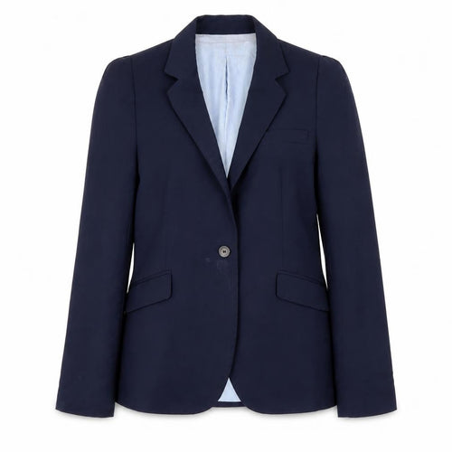 Zara Woman Blue Wool Blazer, Women's M, Classic Fit