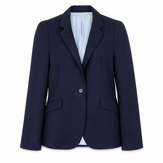 Zara Woman Blue Wool Blazer, Women's M, Classic Fit