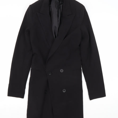 ASOS Women's Black Long Overcoat Size 8