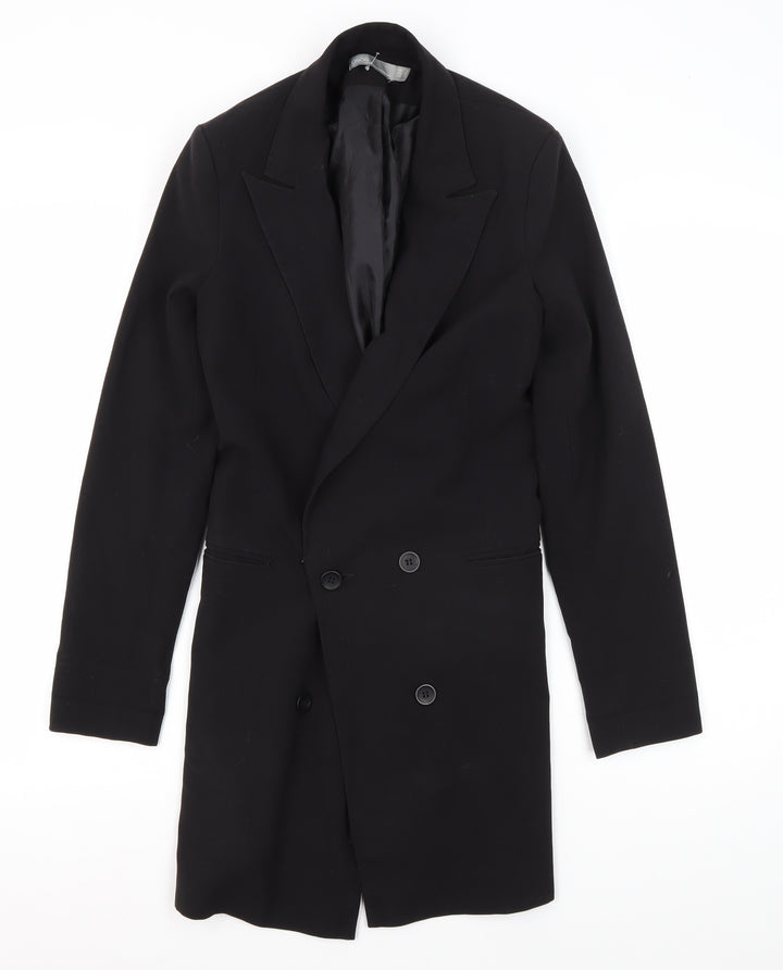ASOS Women's Black Long Overcoat Size 8