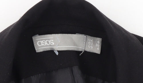 ASOS Women's Black Long Overcoat Size 8