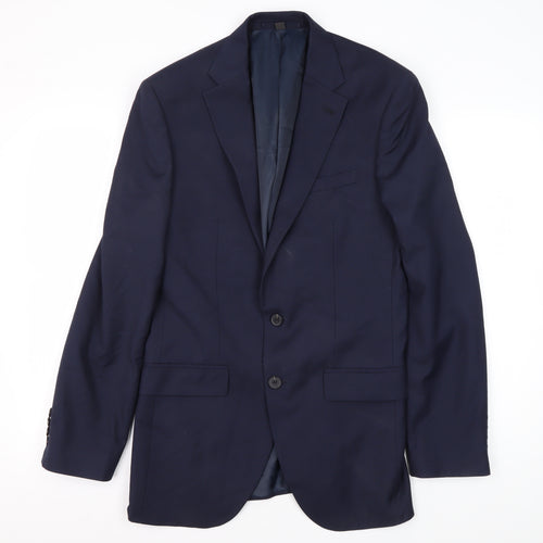 Marks and Spencer Men's Blue Blazer, Size 38, Regular Fit