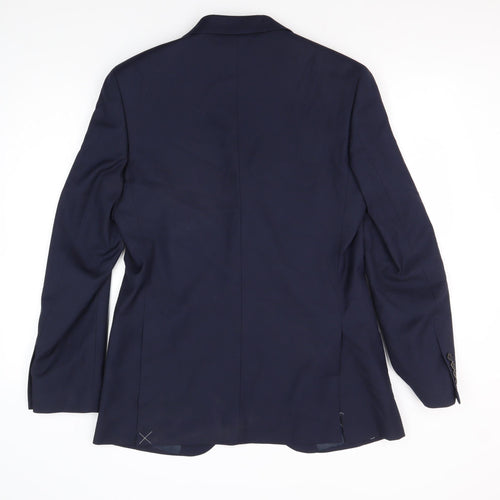 Marks and Spencer Men's Blue Blazer, Size 38, Regular Fit