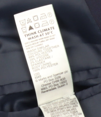 Marks and Spencer Men's Blue Blazer, Size 38, Regular Fit