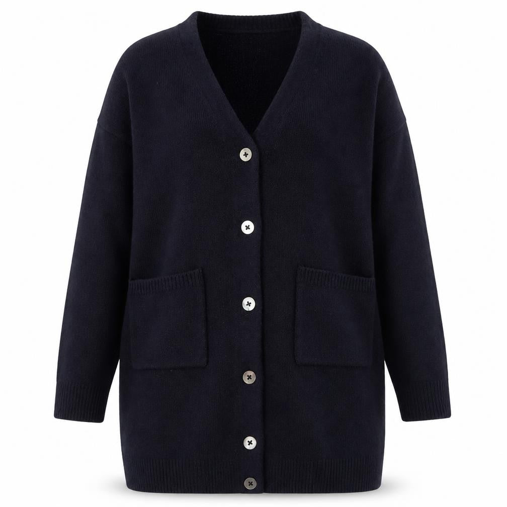 Front view of Urban Research Women's Black Cardigan, One Size