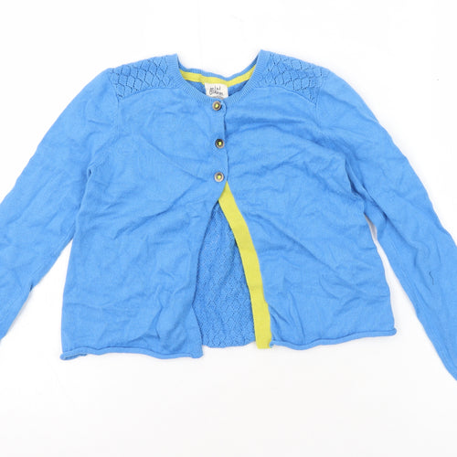 Mini Boden Blue Girls' Cardigan, Long Sleeve 7-8 Years