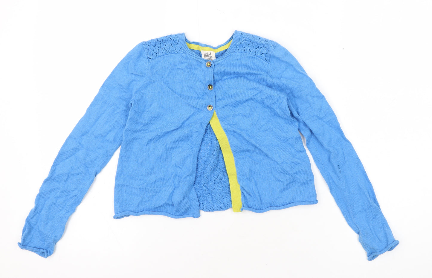 Mini Boden Blue Girls' Cardigan, Long Sleeve 7-8 Years
