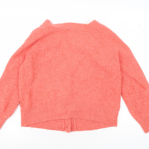 Hush Women's Pink V-Neck Cardigan, Size M, Casual Knit