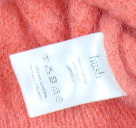 Hush Women's Pink V-Neck Cardigan, Size M, Casual Knit