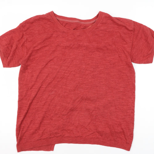 FatFace Women's Red Short Sleeve Pullover Jumper