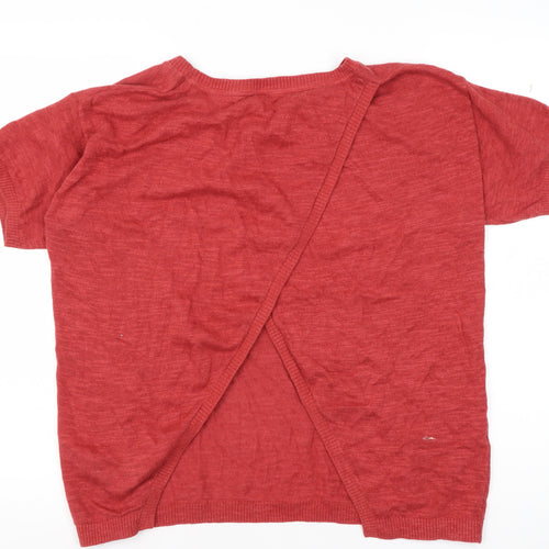 FatFace Women's Red Short Sleeve Pullover Jumper