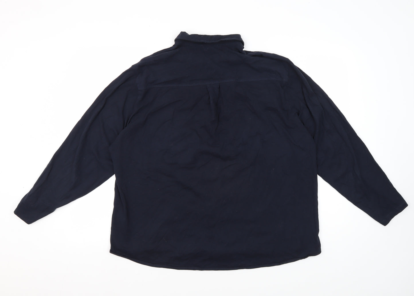The White Company Women's Black Button-Up Shirt Size 16