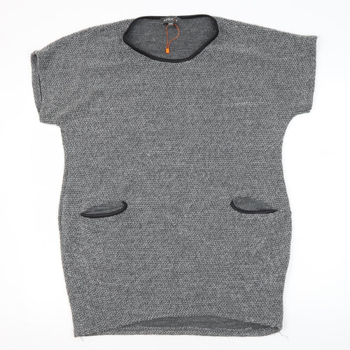 Apricot Women's Grey Knit Tunic Jumper, S