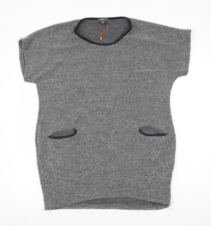 Apricot Women's Grey Knit Tunic Jumper, S