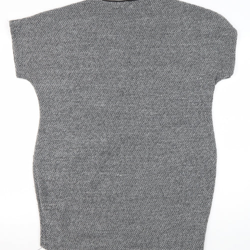 Apricot Women's Grey Knit Tunic Jumper, S