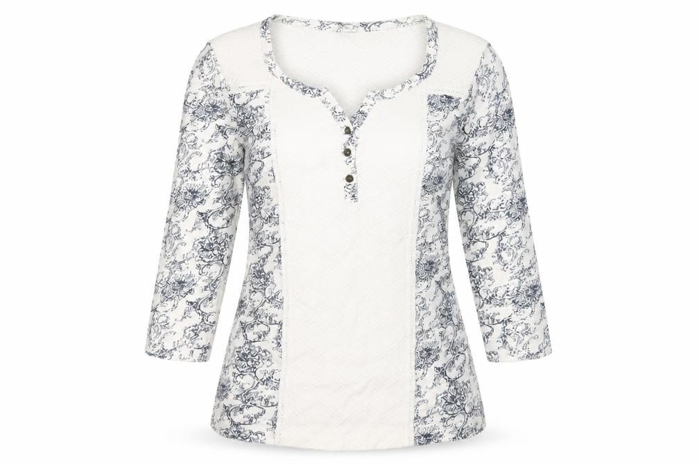 Front view of Matalan Women's White Lace Floral Blouse, size 8