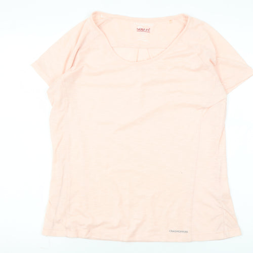 Craghoppers Women's Pink T-Shirt UK 12 Moisture Wicking