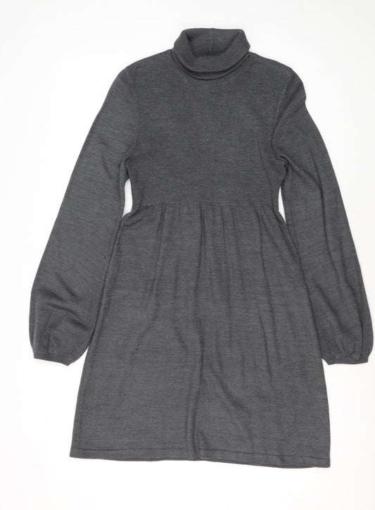 Red Herring Women's Grey Long Sleeve Jumper Dress - Size 10