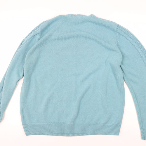Isle Essentials Men's Blue Pullover Jumper L