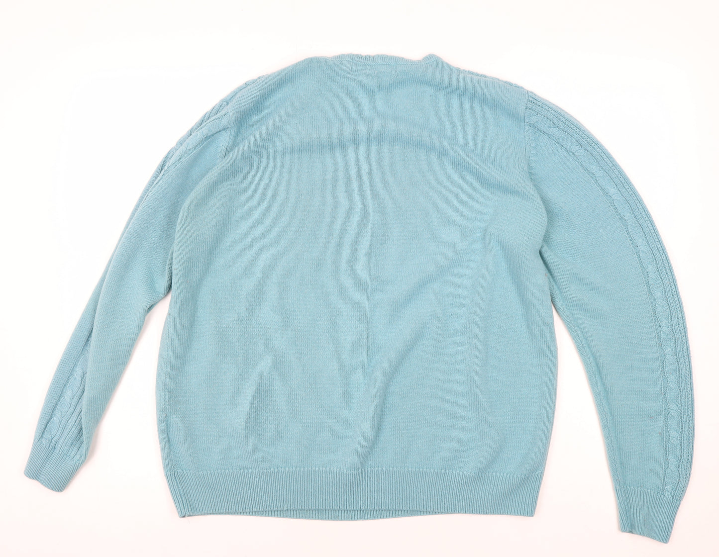 Isle Essentials Men's Blue Pullover Jumper L