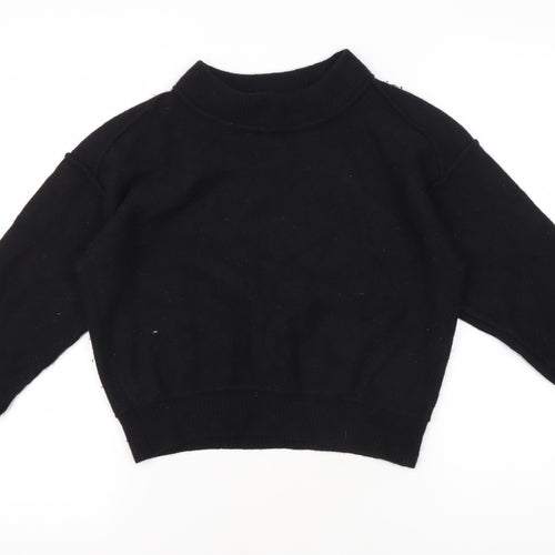 Free People Women's Black Wool Pullover Jumper Size S