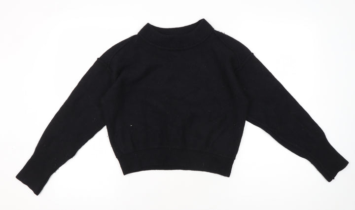 Free People Women's Black Wool Pullover Jumper Size S