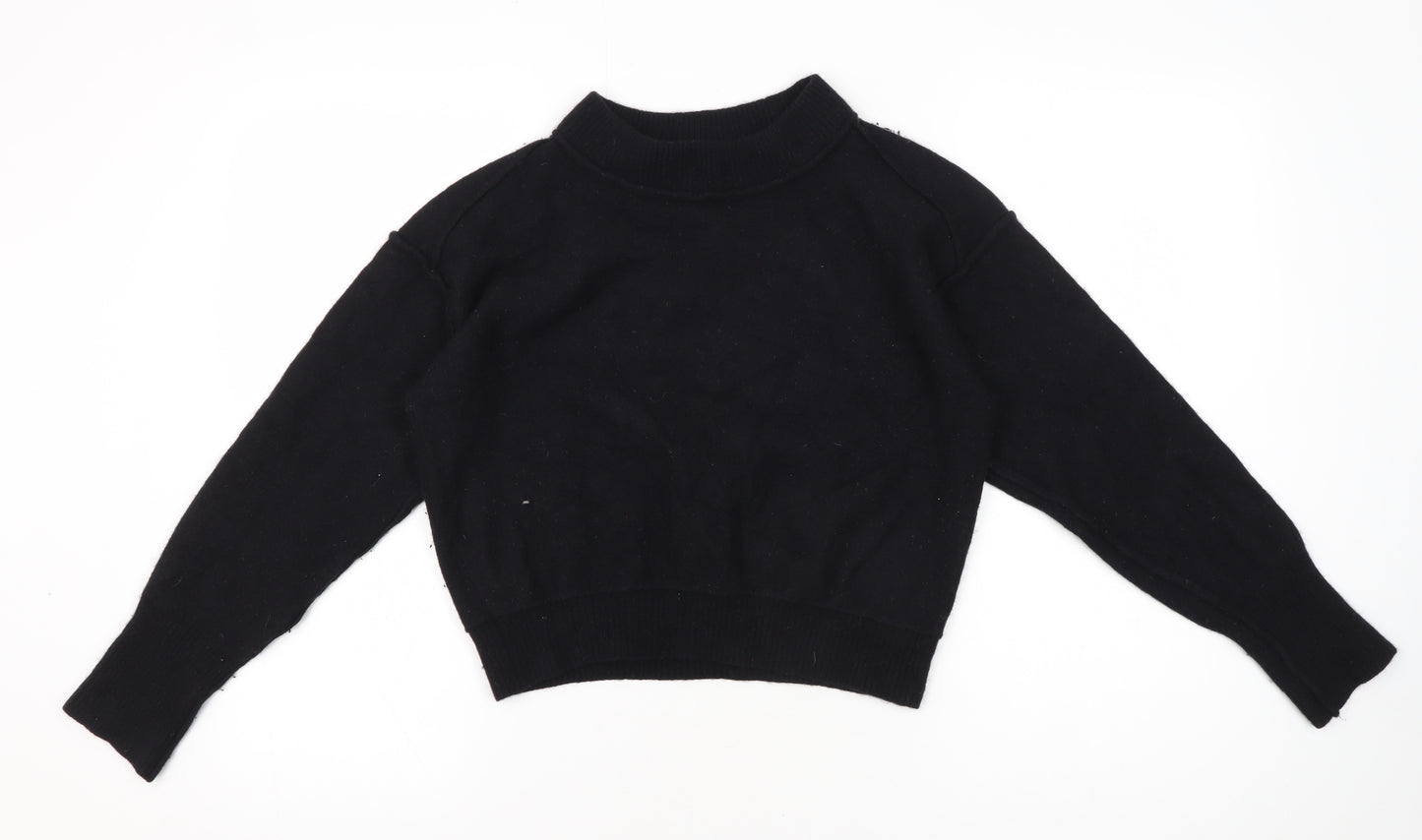 Free People Women's Black Wool Pullover Jumper Size S