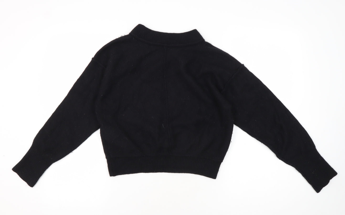 Free People Women's Black Wool Pullover Jumper Size S