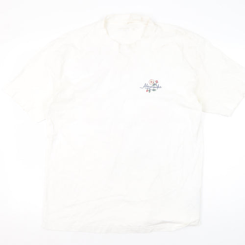 Abercrombie & Fitch White Floral Men's M T-Shirt
