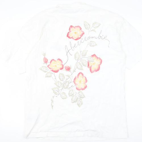 Abercrombie & Fitch White Floral Men's M T-Shirt