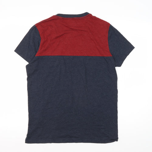 Jack Wills Men’s Colourblock T-Shirt, M, Multicoloured