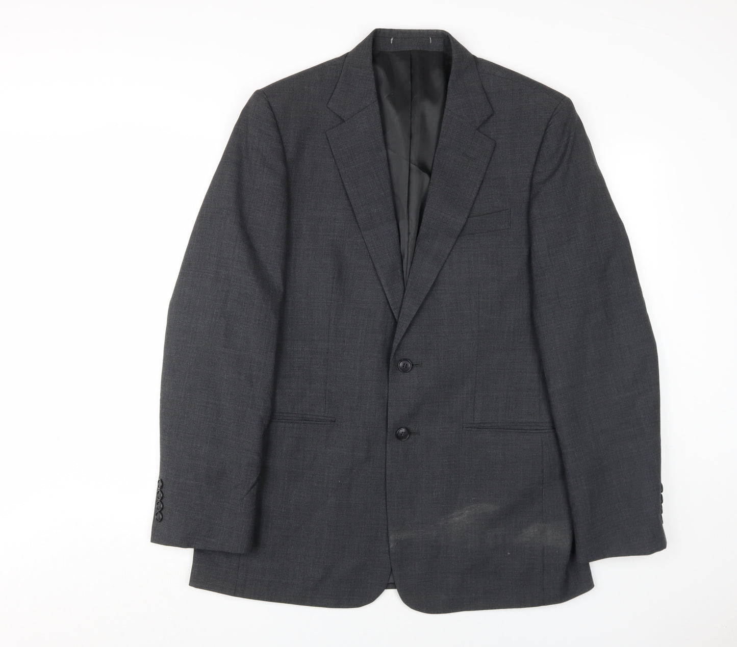 Jaeger Men's Grey Wool Blazer 40R Notch Lapel