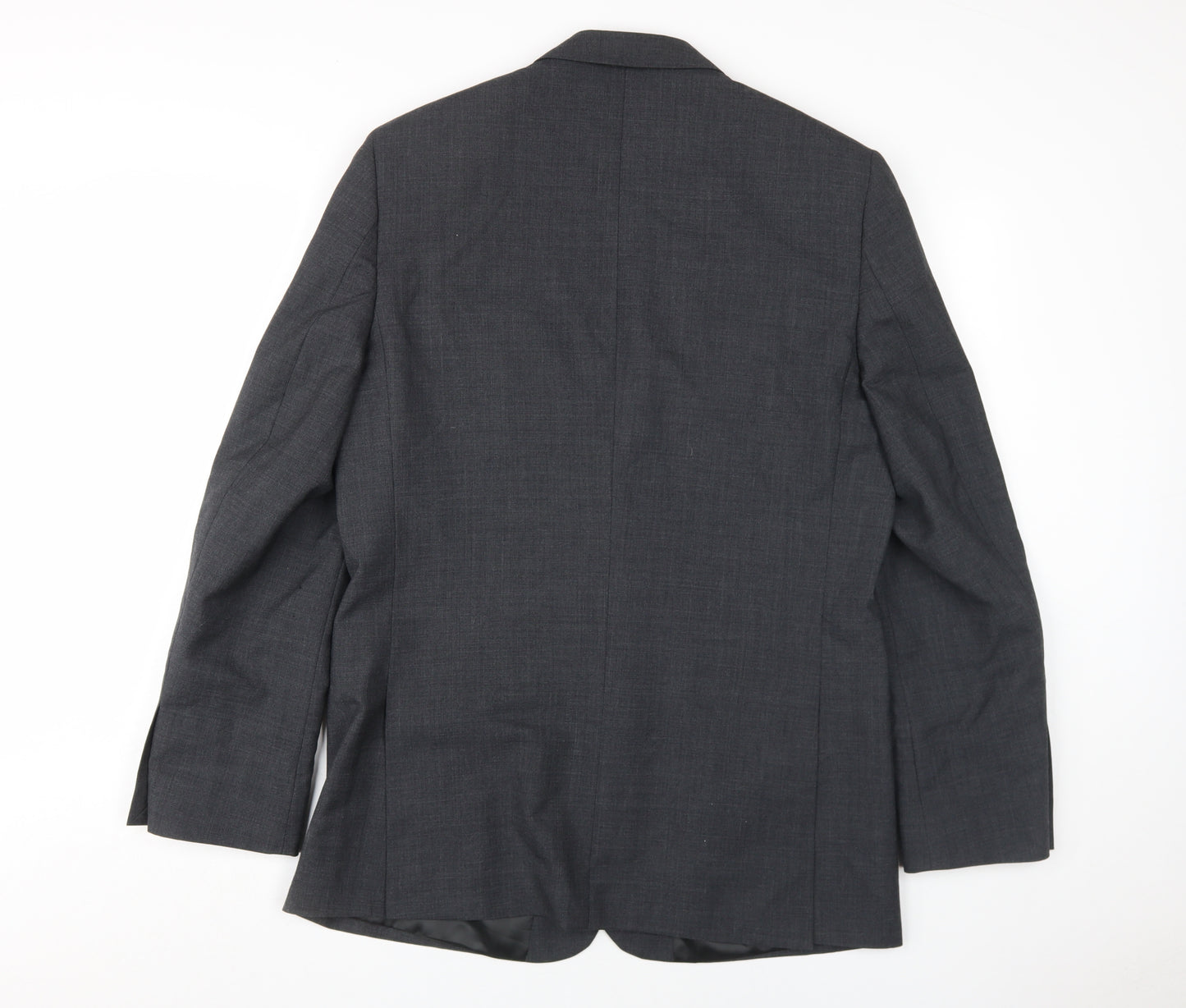 Jaeger Men's Grey Wool Blazer 40R Notch Lapel
