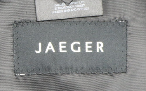 Jaeger Men's Grey Wool Blazer 40R Notch Lapel