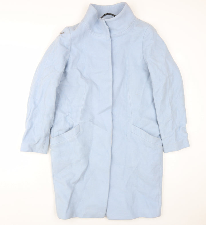 Pure Collection Women's Blue Long Wool Coat Size 10