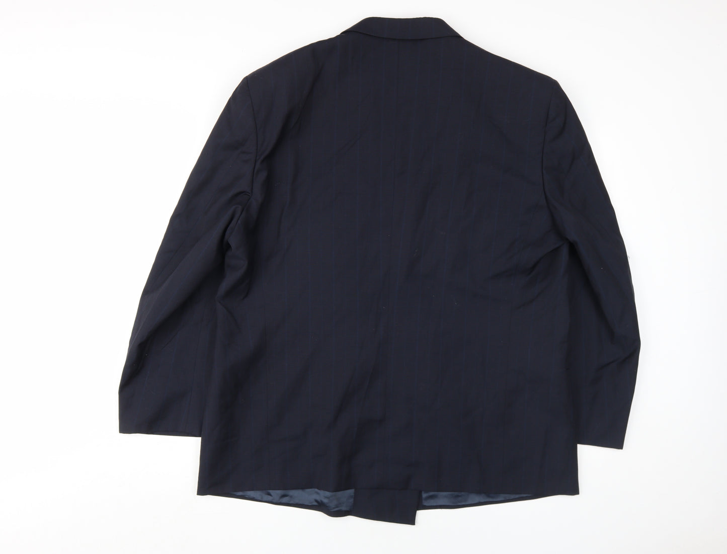 St Michael Men's Navy Double-Breasted Wool Blazer 44S