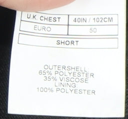 Moss Esq. Men's Black Suit Jacket Size 40S