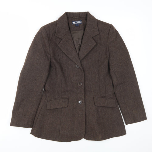 Dublin Women's Brown Tweed Blazer, UK 0, Classic Fit