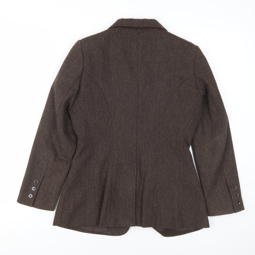 Dublin Women's Brown Tweed Blazer, UK 0, Classic Fit
