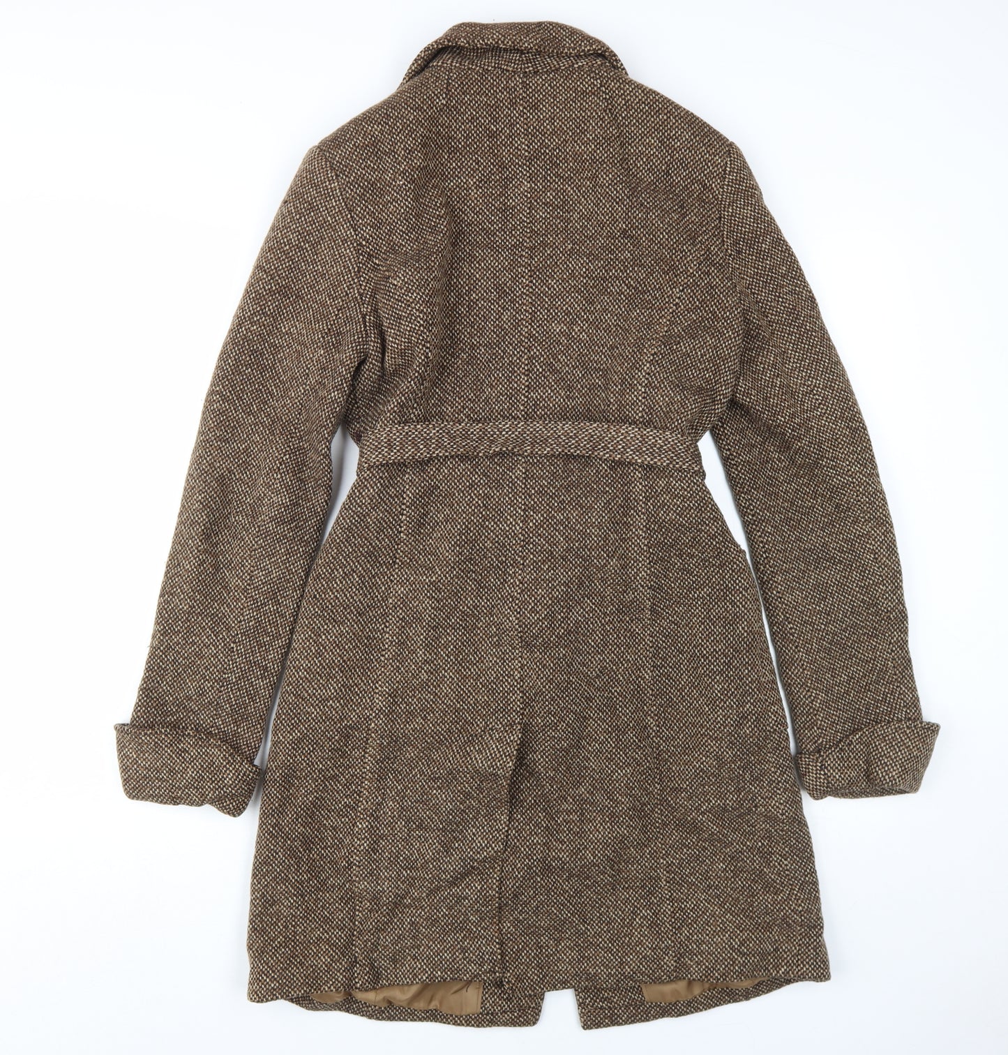 Clockhouse Women's Brown Herringbone Trench Coat Size 14