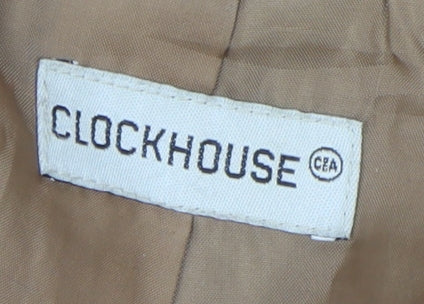 Clockhouse Women's Brown Herringbone Trench Coat Size 14