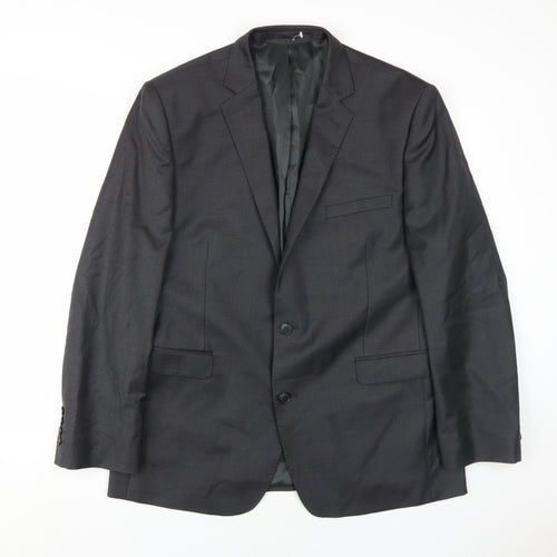 Lanificio Cerruti Men's Black Blazer, Short Fit, 42S