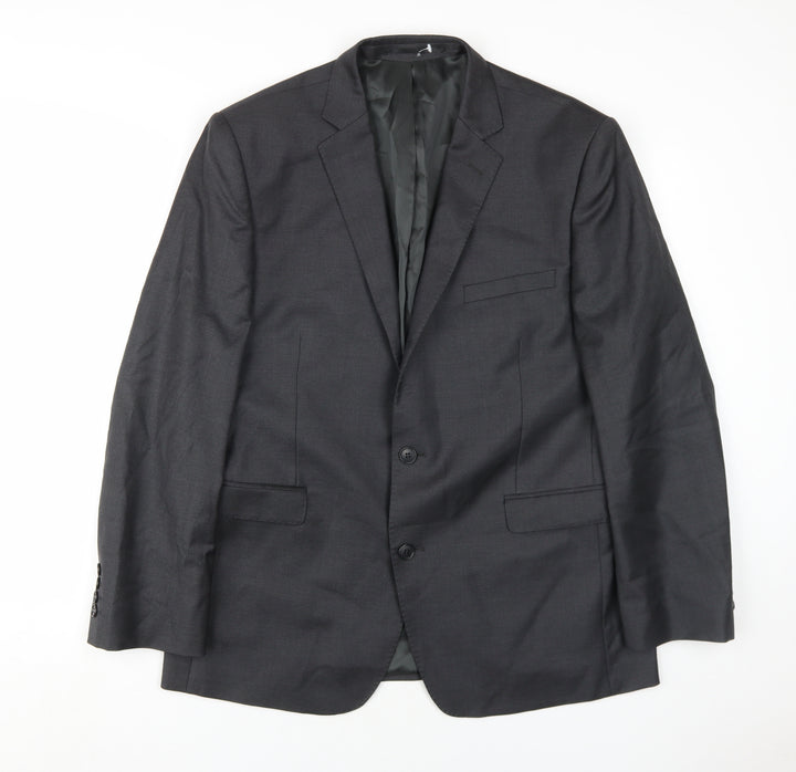 Lanificio Cerruti Men's Black Blazer, Short Fit, 42S
